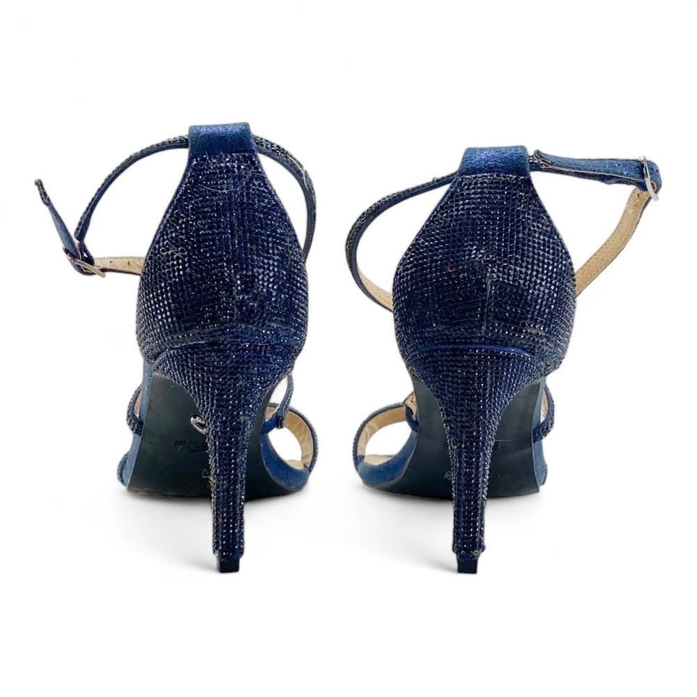 Thalia Sodi Women's Darria Strappy Sandals Navy Blue Size 9W Heel is 3.5 inch - Picture 3 of 5